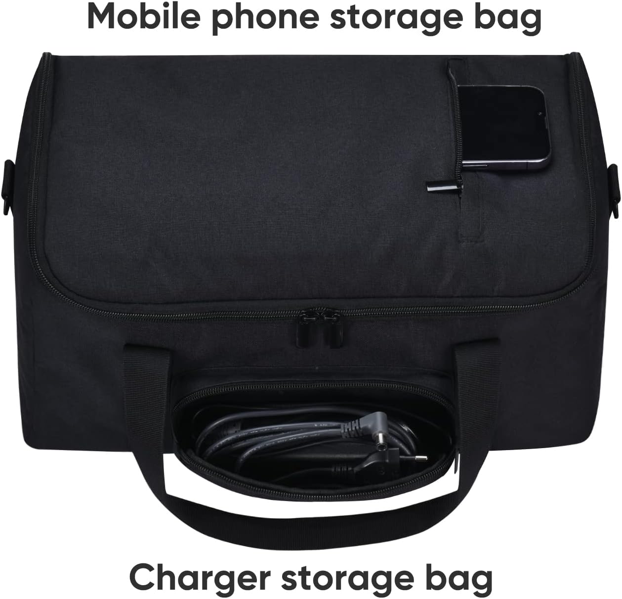 Speaker Case Protective Cover Tote Bag Compatible with Ultimate Ears UE HYPERBOOM Portable Wireless Party Bluetooth Speaker - Black - Image 3