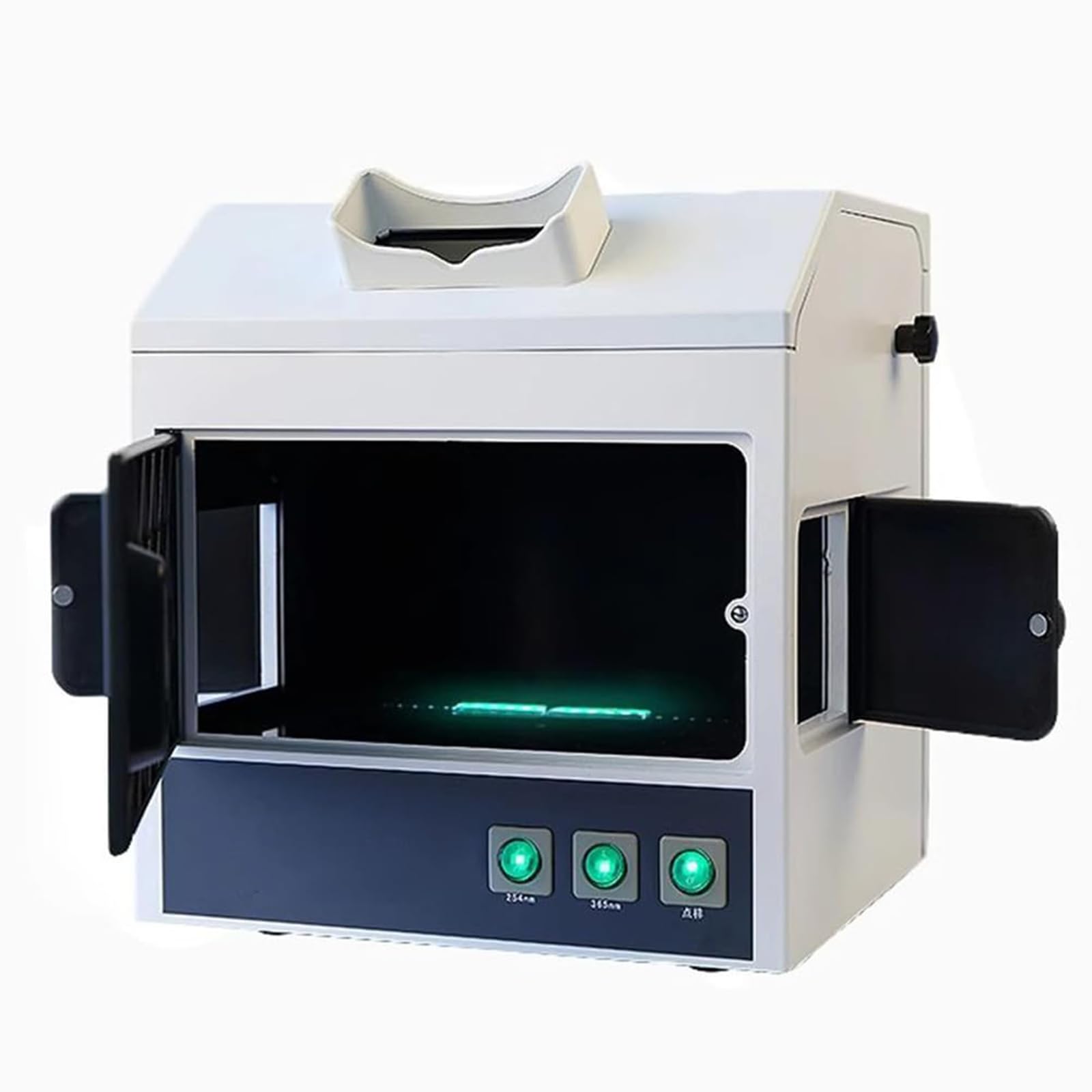 Analizzatore ultravioletto UV, Rivelatore di fluorescenza da laboratorio, 254nm/365nm, Angolo di luce regolabile, Finestra di osservazione per test di prodotto, Apparecchiatura scientifica