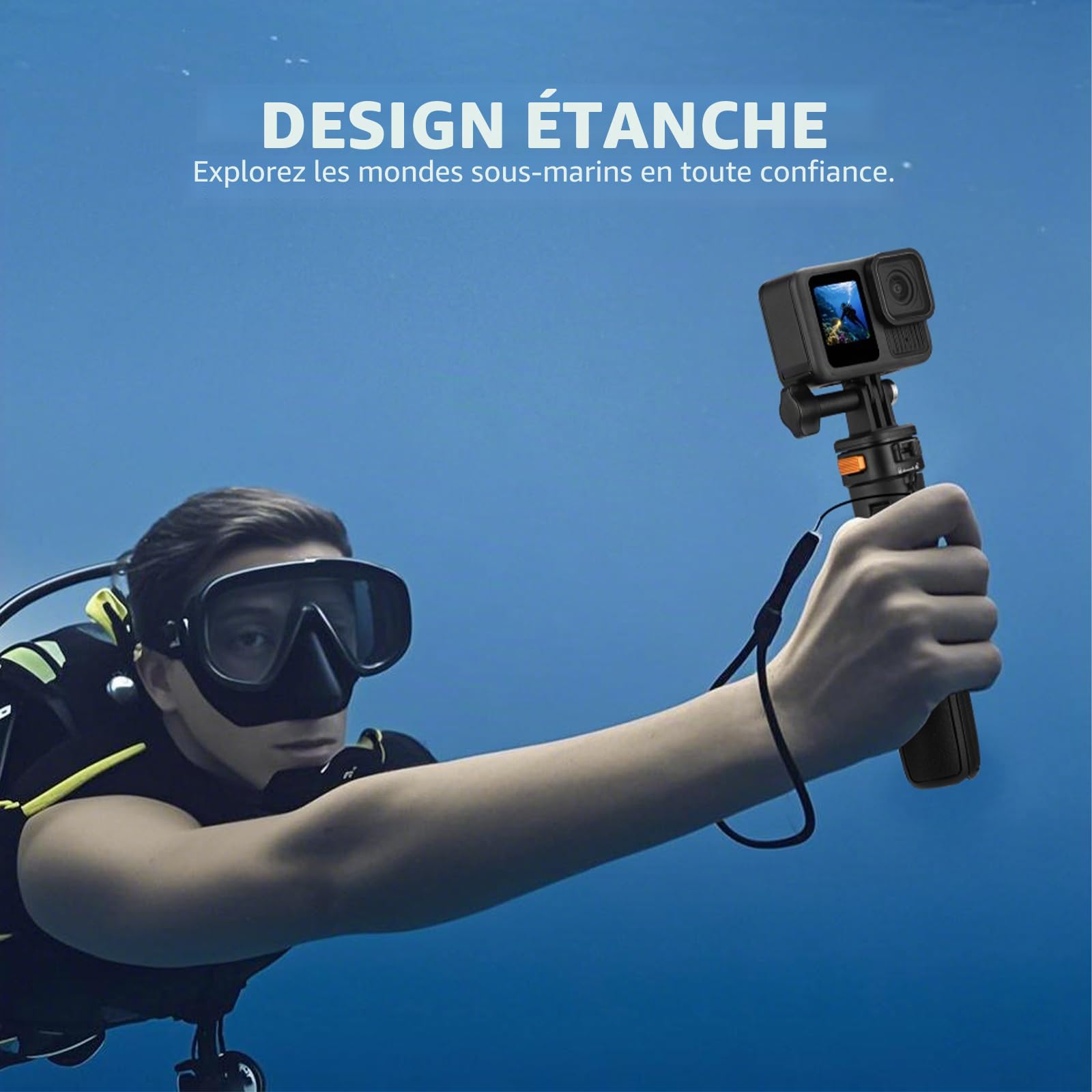 Osmo Pocket 3 Trépied Extensible Go Pro, Mini trépied Bureau Portable, vis dégagement Rapide 6,35 mm Vlog DJI Action 5 Pro Insta 360 X4