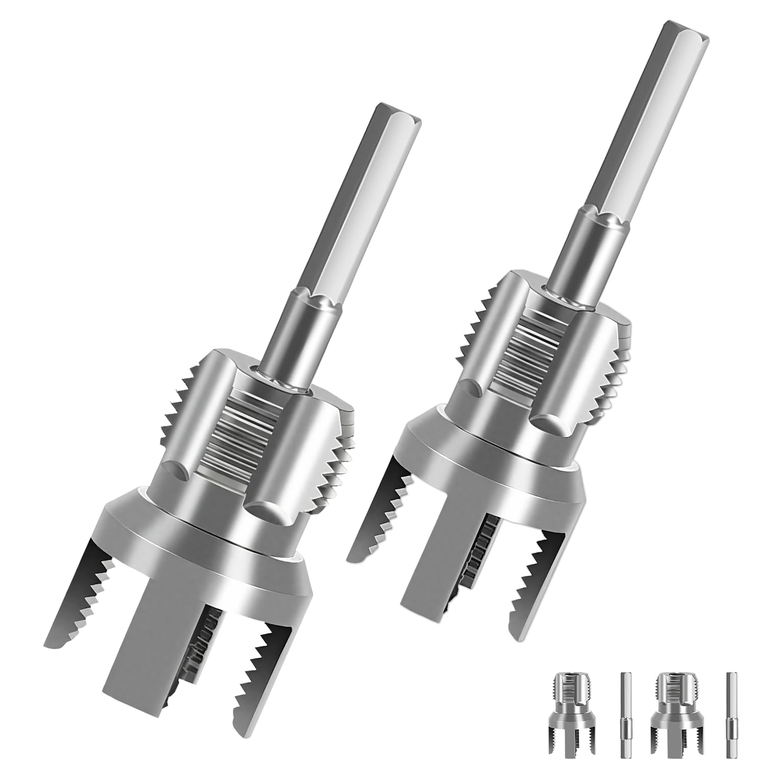 Koiernr PVC Pipe?Threader, Water Pipe Threader Tool, 1/2 and 3/4 inch, Internal and External Threading Pipe Threading Tool (1/2in+3/4in)