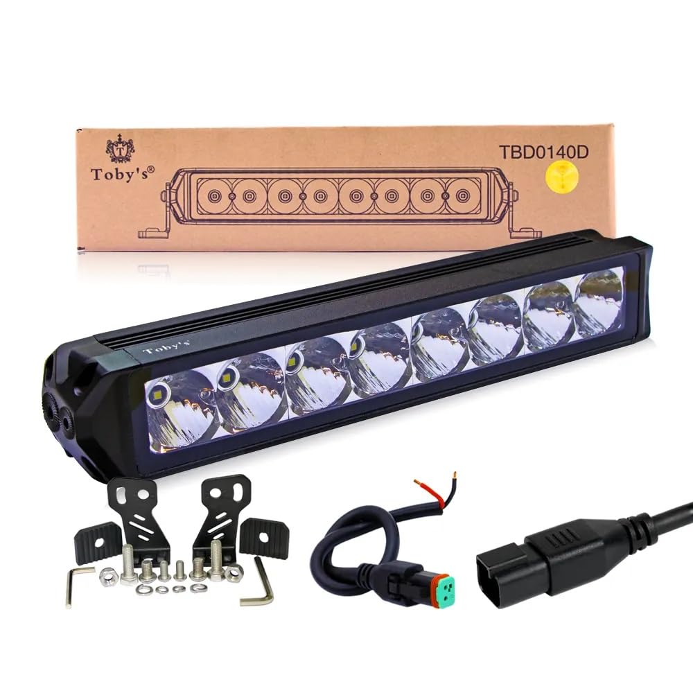 Toby's LED Bar Light, New 11″ 40W Single Row Spot LED Light Bar Driving Lamp LED Work Light IP68 Waterproof for Off Road Truck Car ATV SUV Boat