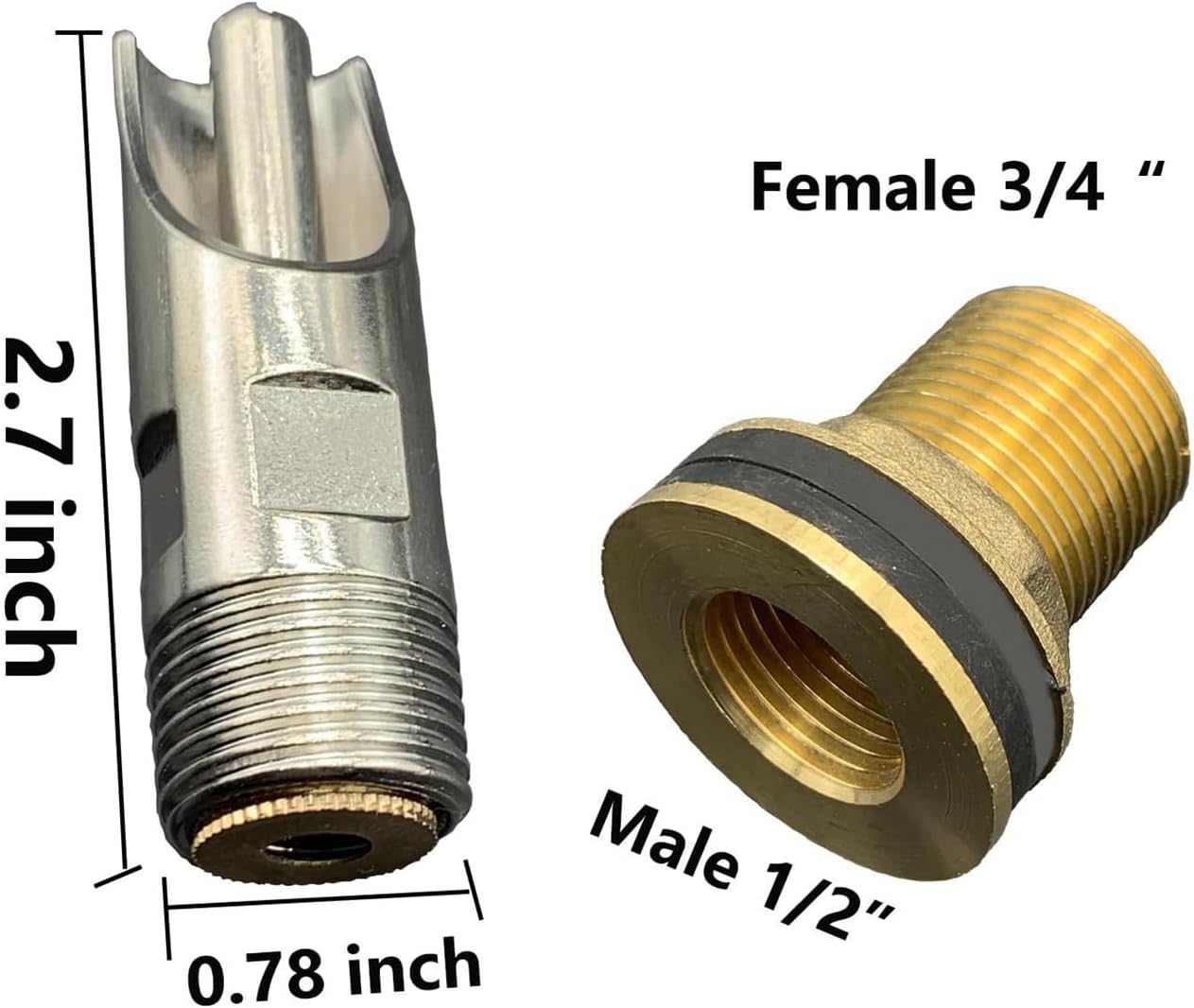 Pig Waterer Nipple 5 PCS Automatic 5 Pcs Pig Nipple Waterer for Barrel Kit Stainless Steel Automatic Pig Nipple Drinker Hog Drinker Feeder with Brass Water Tank Connector Kit Hog Water Nipples