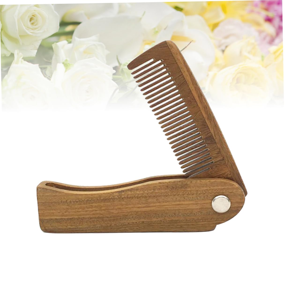 MAGICLULU 3 Pz pettini per spazzole per pettine pieghevole pettine portatile atrezzi da viaggio da barba in legno bei denti per barba spazzola per