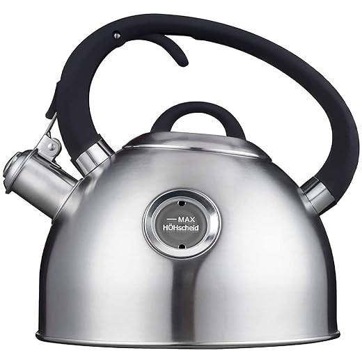 HoHscheid Whistling Stovetop Tea Kettle, 2.6L Kettle Stove Top Induction Stainless Steel Teapot, Fast Water Boiler, Teakettle with Cool Touch Ergonomic Handle