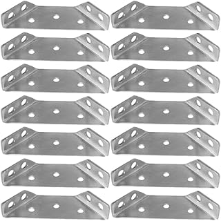 Housoutil 24Pcs Stainless Steel Corner Brace Corner Connector Furniture Corner Connectors Corner Brace