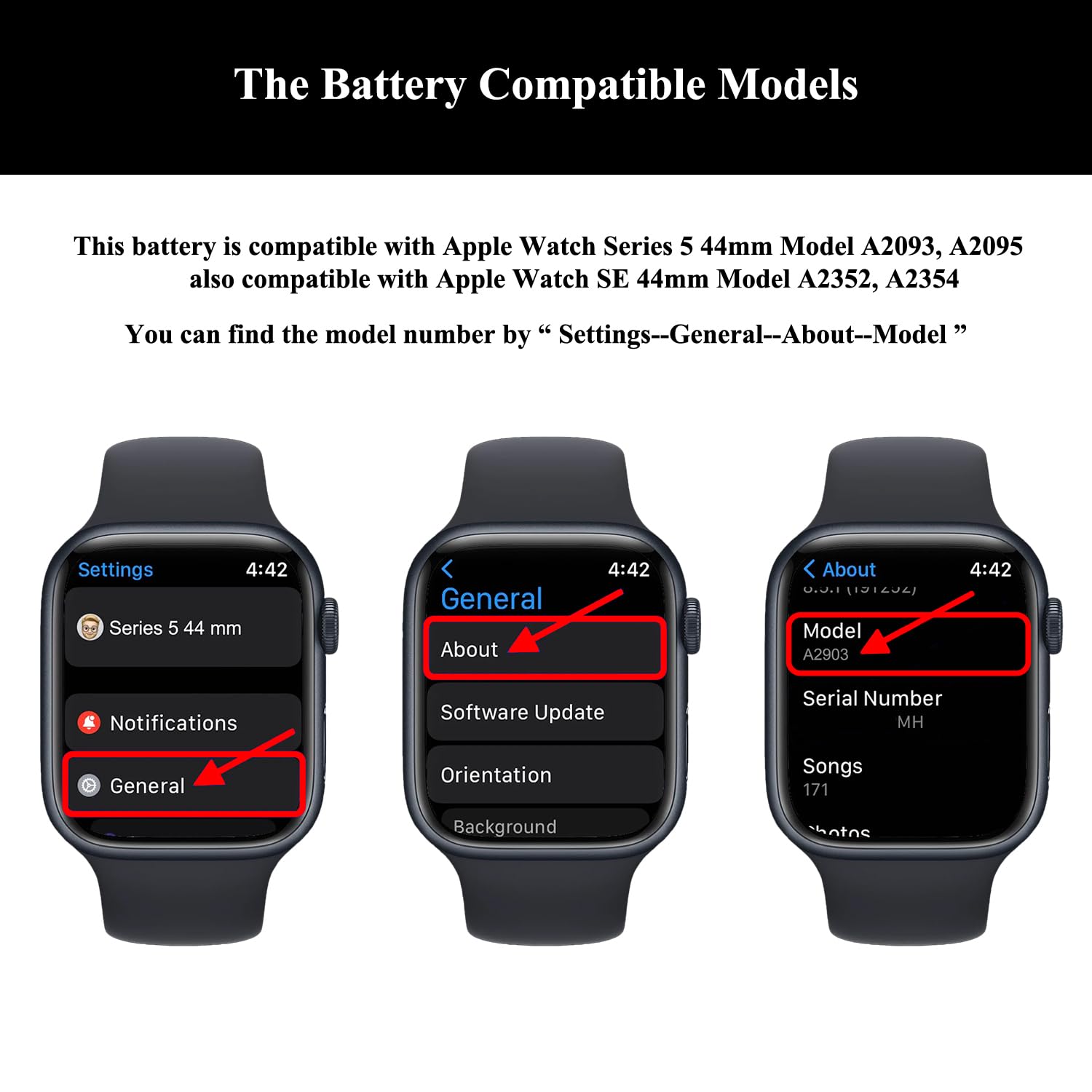 Amazon.com: LOZOP Battery Replacement Kits for Apple Watch Series