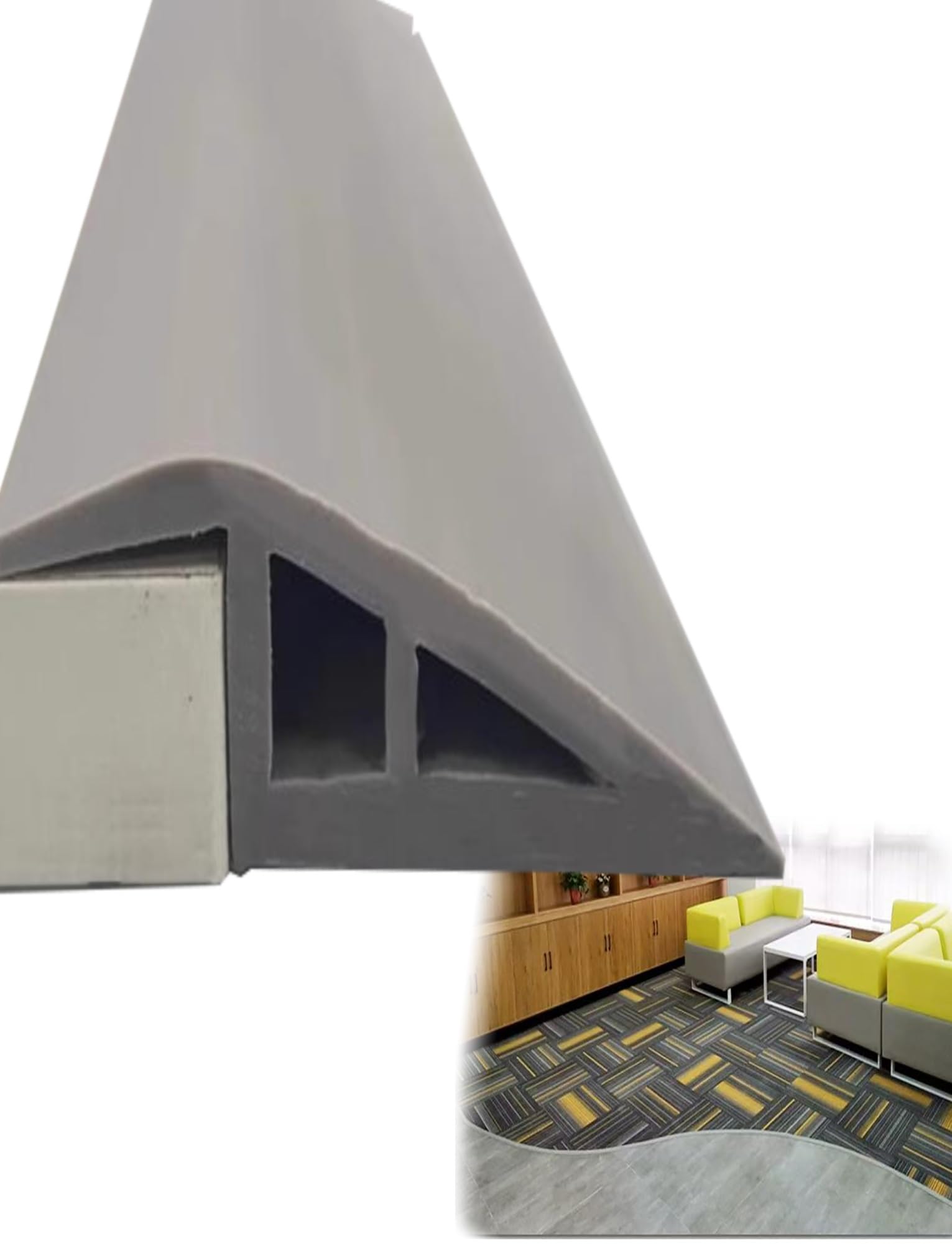Profils adhésifs flexibles en PVC pour carrelage et moquette - Bande de 1 m - Parfait pour les solutions Flo sans couture