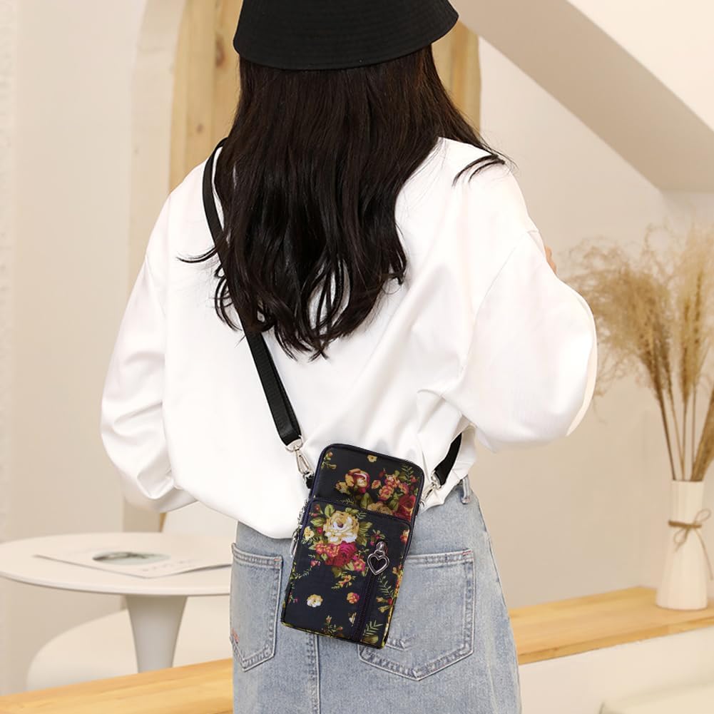 JANKS Small Crossbody Bag for Women - Mini Phone Purses with Crossbody Strap and Wallet - Nylon Arm Bag image 2