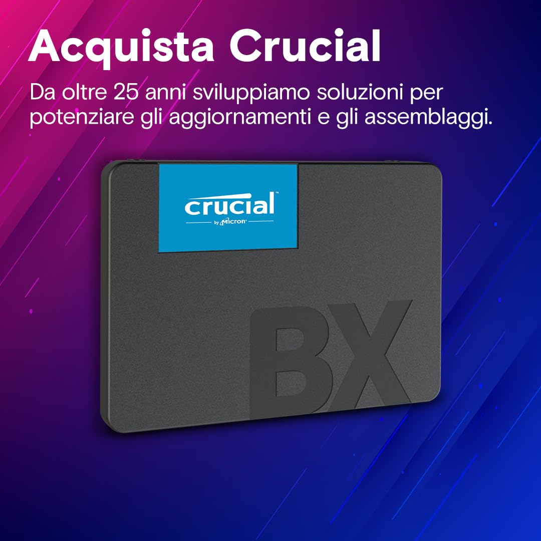 Crucial BX500 SATA SSD 1TB, Internal SSD 2.5