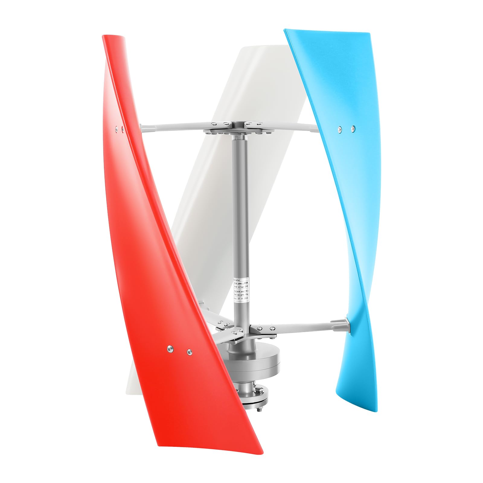 Turbina eolica verticale da 400 W, 24 V, set completo con controller, IP67, generatore eolico per barche, cabine, gazebo, 3 ali, per esterni