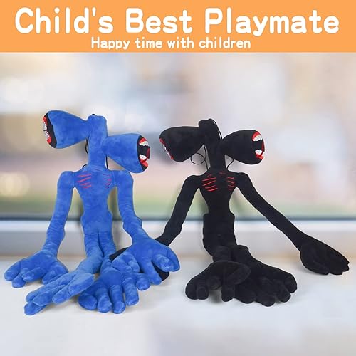 Miniatura 5 de Zhaowenjing 2 piezas de peluche de doble cabeza 21.5 pulgadas juguetes de peluche de terror para niños, juguetes de regalo de cumpleaños, muñecas de