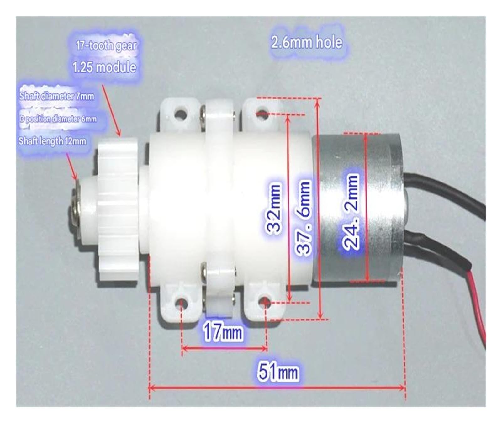 Motor reductor de engranajes planetarios Micro 310 3 etapas, 3-5 V CC, 50 RPM, baja velocidad y alto par 3/5/10 unidades pieza de reparación(10pcs)