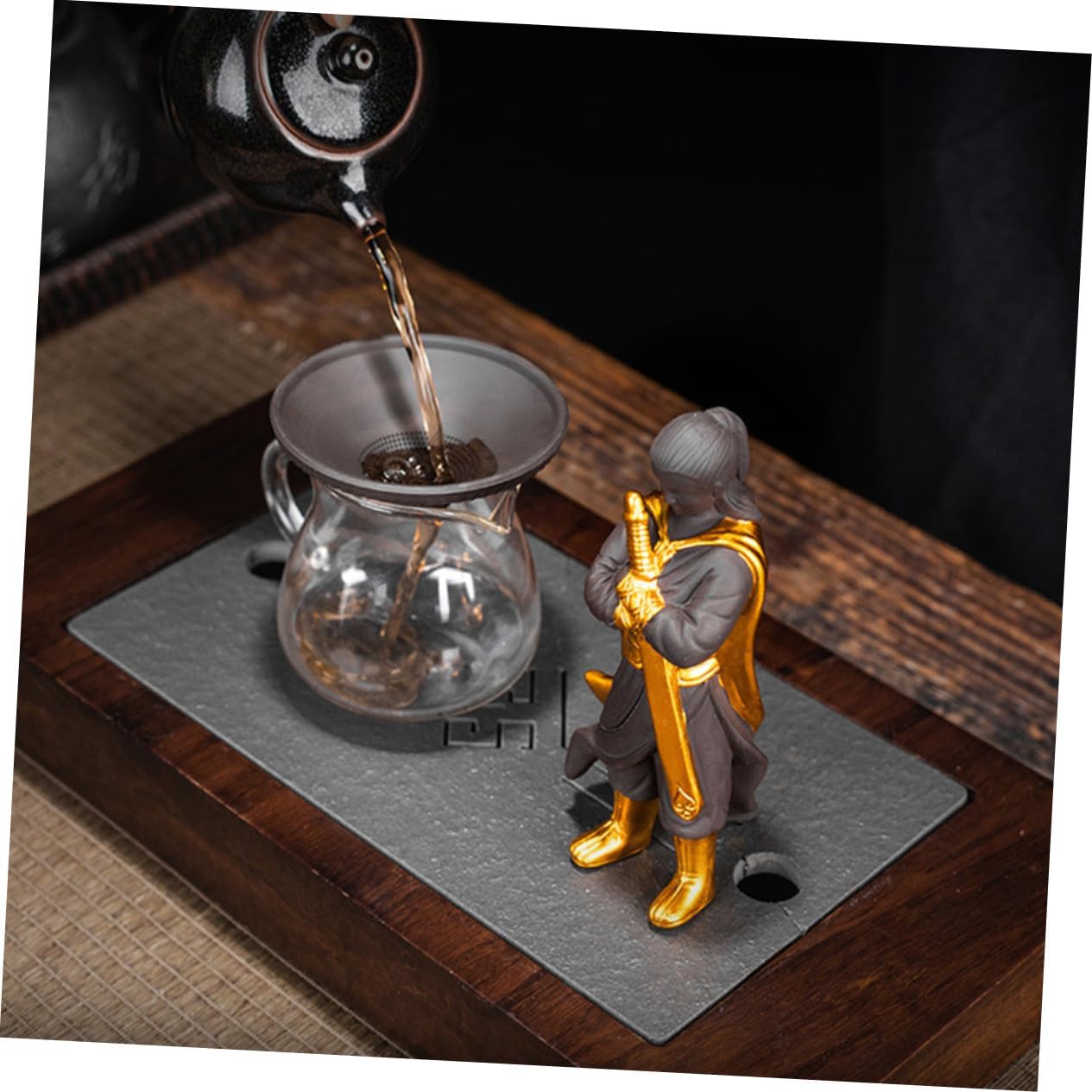 Ceramic Tea Pet Detachable Leak Unique Kung Fu Teaware Decoration Elegant Tea Adornment for Home Office