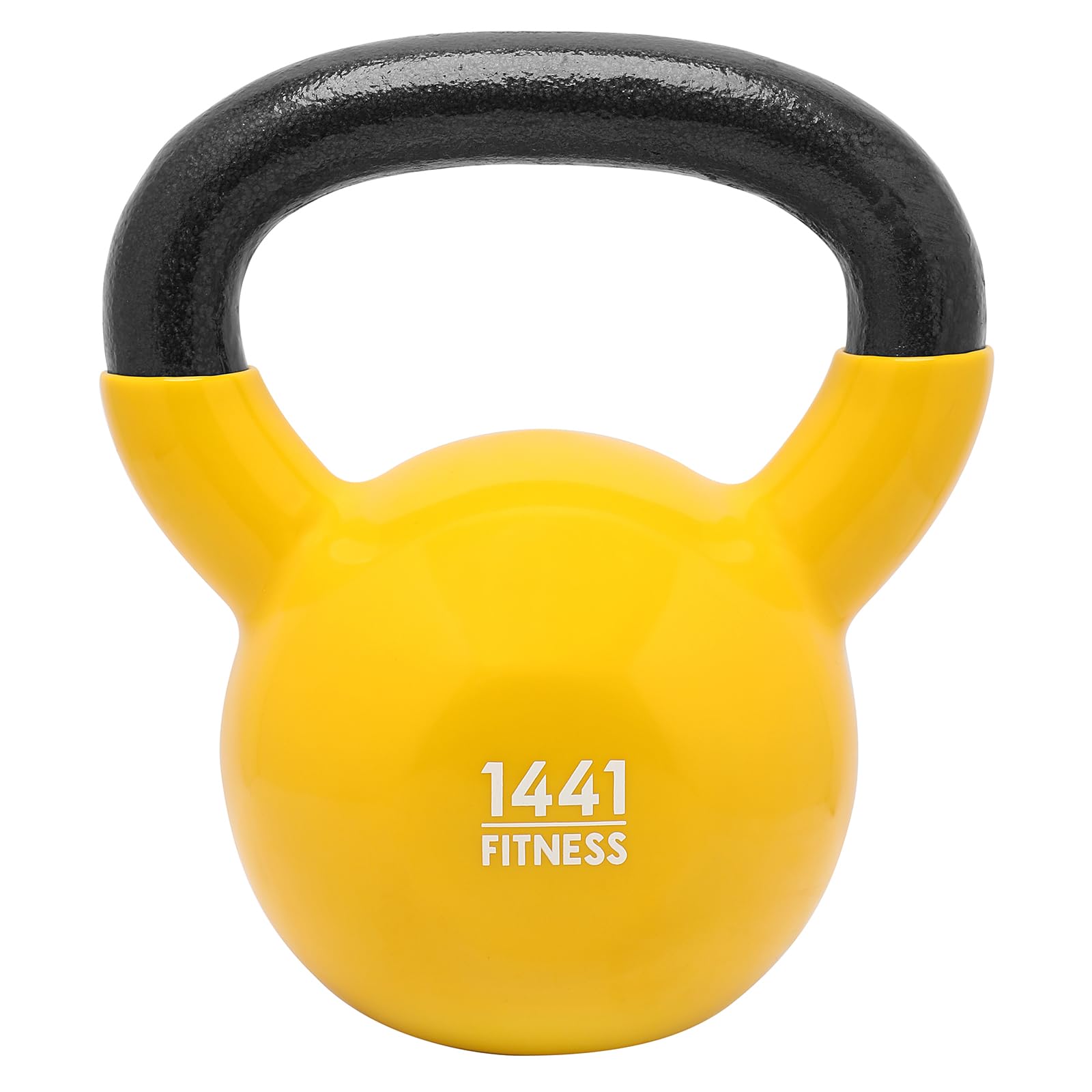 1441 FitnessVinyl Coated Cast Iron Kettlebell – 4KG to 24KG Kettlebell Set - Durable Heavy Duty Kettle Bell for Strength Training for Commercial Home Gym Weightlifting Gym Equipment (1Pc)