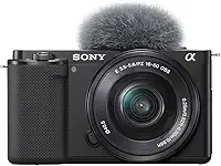 Câmera Fotográfica S.ony ZV-E10 e Lente 16-50mm Preto