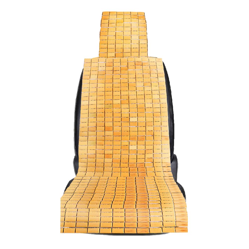 ROADPOWERWood Beaded Seat Cushion - Premium Quality Car Massaging Double Strung Bamboo wood Seat Cushion for Stress (RP-CU-018)