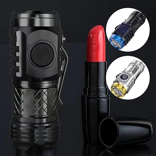 Miniatura 3 de Linterna alemana  Linterna alemana de tres ojos Monster Mini Flash Super Power, linterna recargable del tamaño del pulgar de Alemania, IPX7