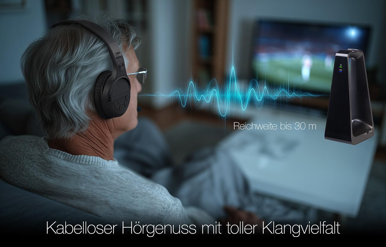 Casque TV sans fil OK-335 avec fonction bluetooth [auvisio]