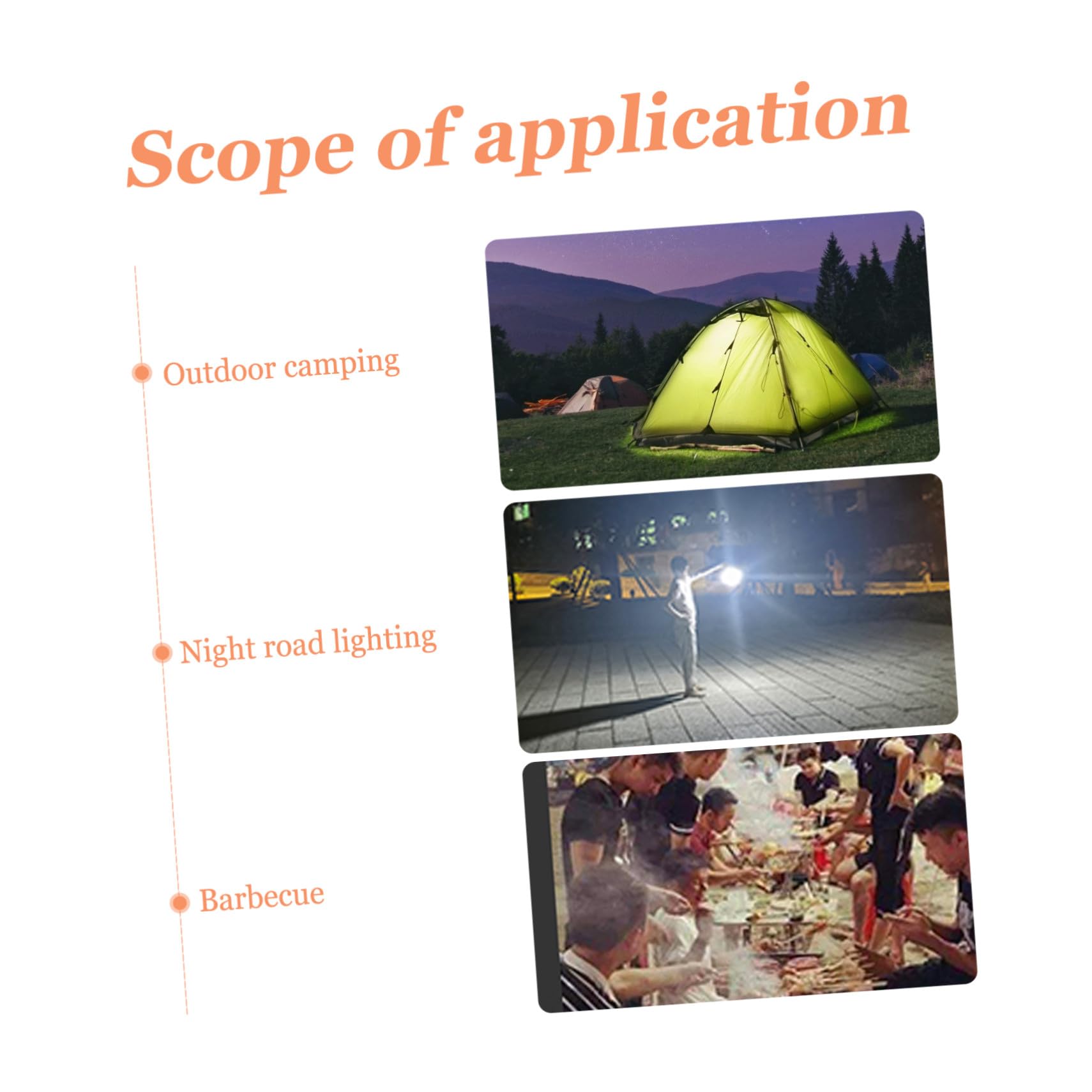 Lámpara de Camping Portátil 4v 1100mah Iluminación de Cuatro Lados Lámpara de Exterior Abs Ligera y Recargable para Acampar al Aire Libre