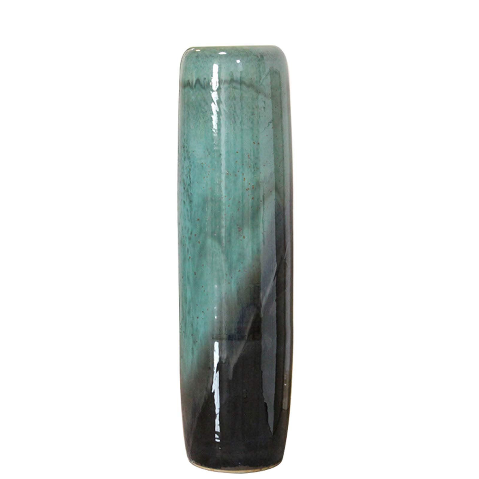 asdchZen Indoor Gardening Floor-Standing Decorative Vases, Hotel Entrance Cafe Restaurant Hallway Decorative Vase Retro Style Vertical Vase,16 * 50CM