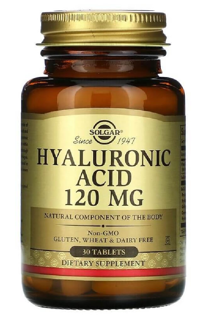 SOLGÄR - ACIDO HIALURONICO COMPLEX | Ácido Hialurónico (120 mg) con Vitamina C | Colágeno y Condroitina para la salud de las articulaciones y la piel - 30 tabletas