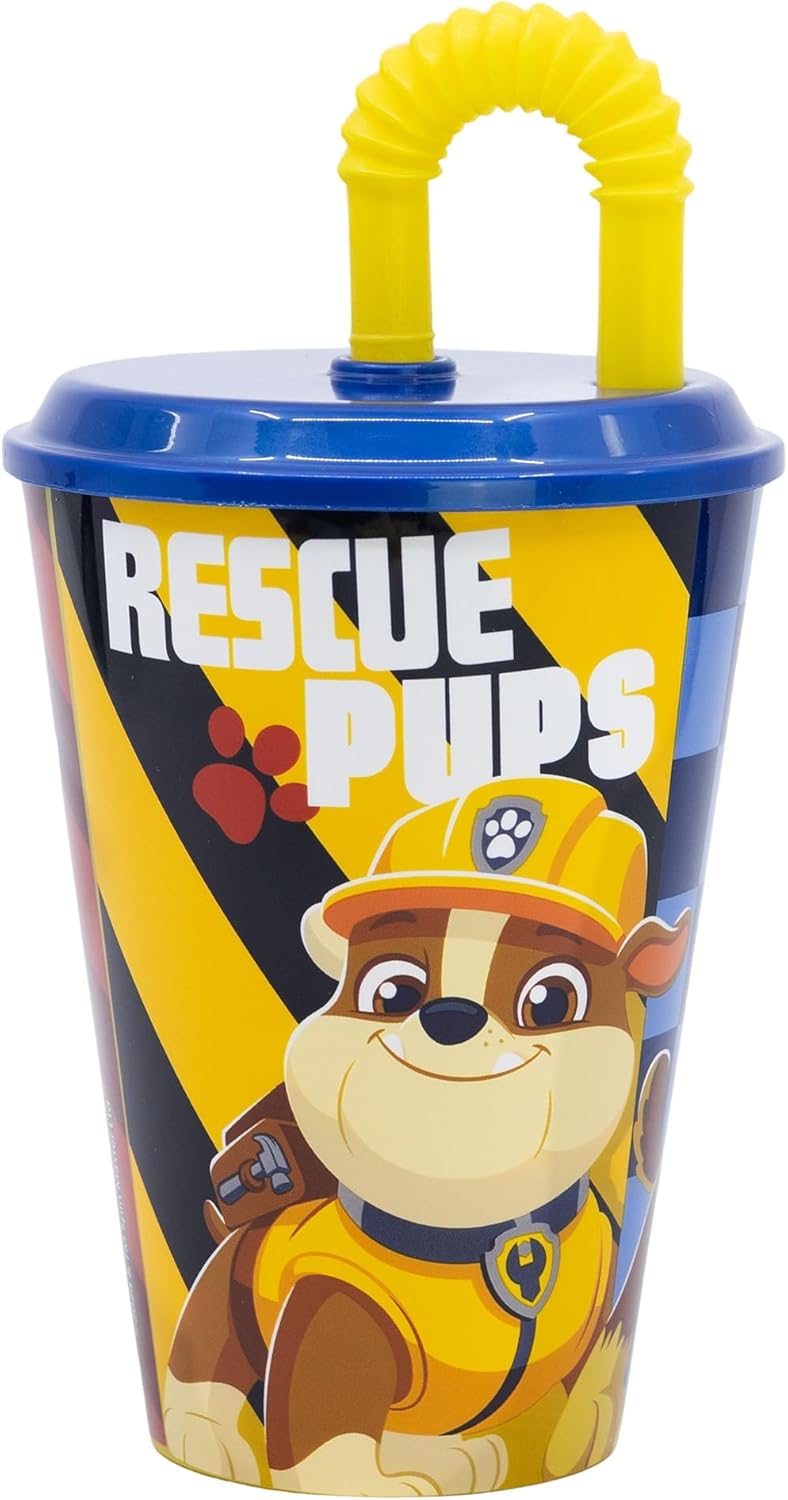 Stor Paw Patrol Boy 430ml Reusable Kids Cup with Lid and Straw