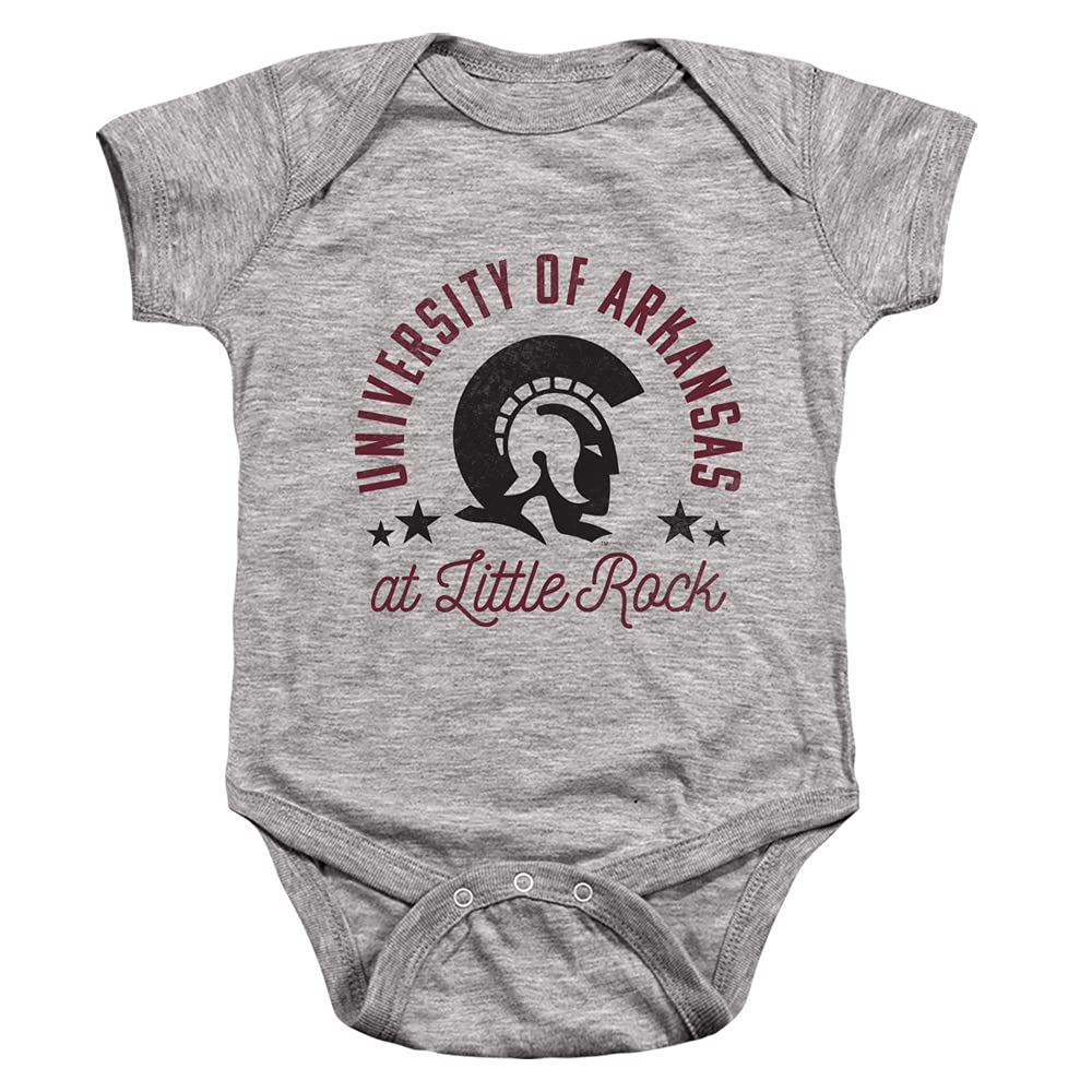 University of Arkansas at Little Rock Official Trojans Unisex Infant Snap Suit for Baby,Athletic Heather, 24 Months