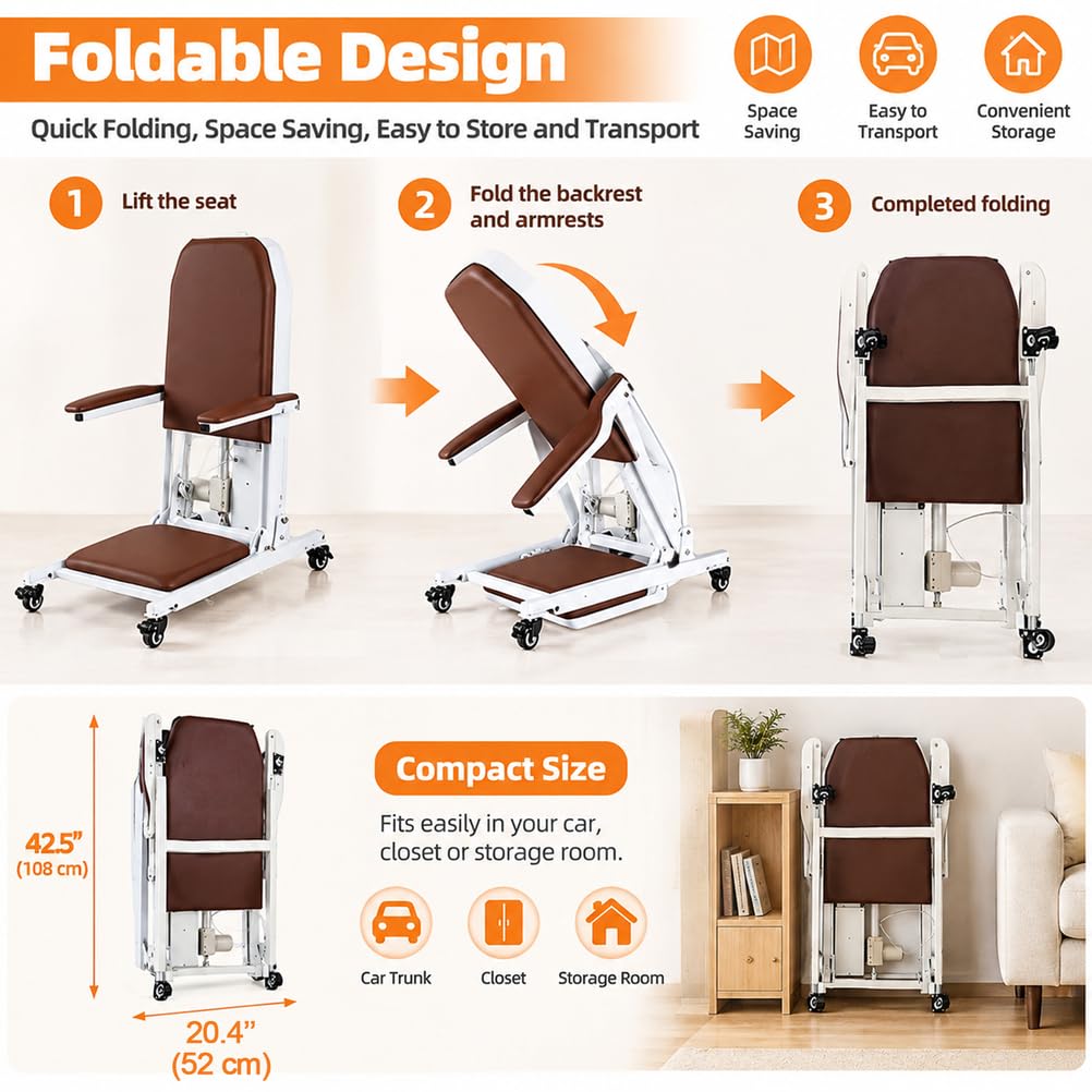Silla elevadora eléctrica para Personas Mayores, Capacidad de 150 kg