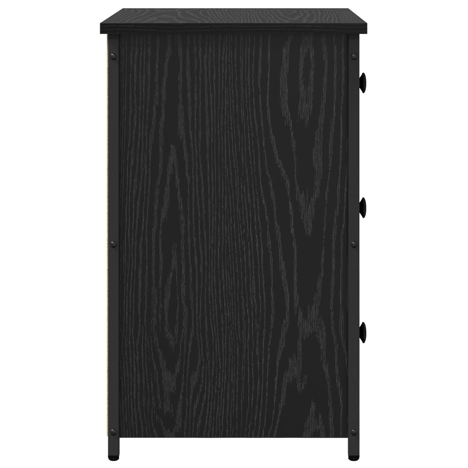 Black Oak Nachttisch Set mit 6 Schubladen, Schlafzimmer Nachttische in schwarzer Eiche, Stauraum Lösung, moderne Nachttische mit Schubladen, stilvolles Möbel Set