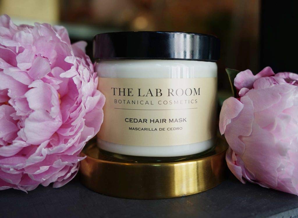 The Lab Room Cedar maska do włosów 250 ml, orzeźwiająca, regenerująca i nawilżająca leczenie włosów suchych i uszkodzonych z olejkami kokosowymi jojoba