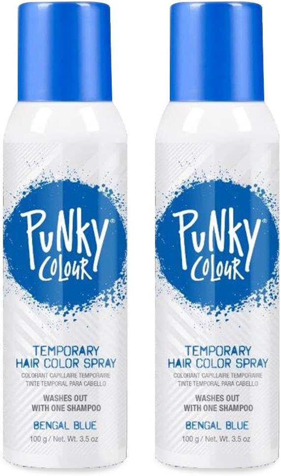 Temporary Hair Color Spray – Bengal Blue, Instant Vivid Temporary Hair Dye for Women, Wash Out, Hair-Color Spray, 3.5 oz, 2 Pack