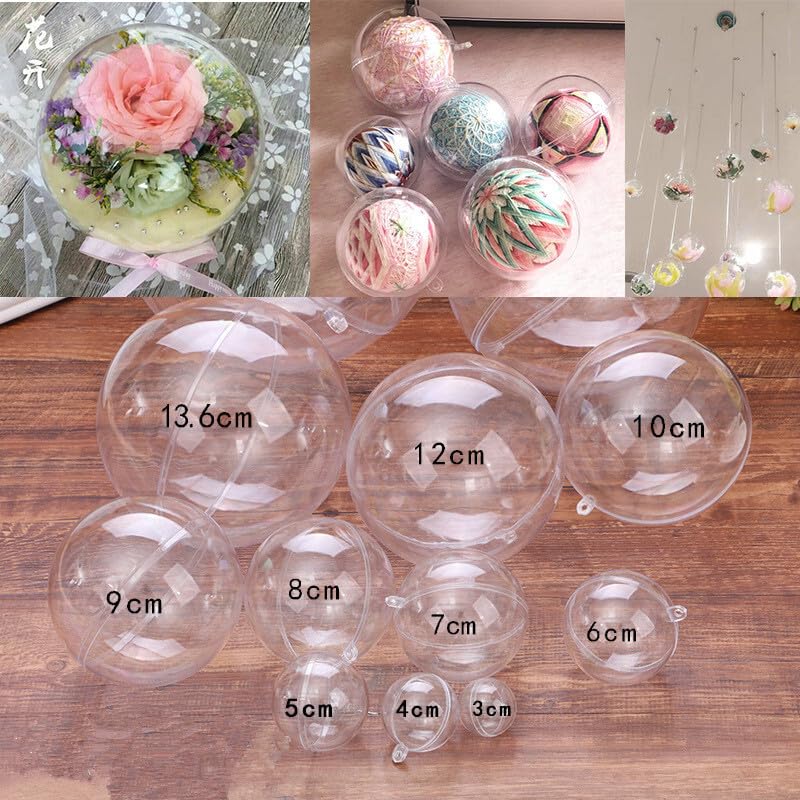2-100CM Acrylic Ball Transparent Ball Plastic Ball Decorative Hanging Ball (13.6cm - 1Pcs)