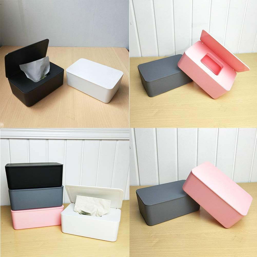 Doos voor vochtige doekjes, kunststof vochtige doekjesdispenser, opbergdoos voor vochtige doekjes, servettenbox met deksel, tissue opbergkoffer, toiletpapierdoos, babydoekjeshoes