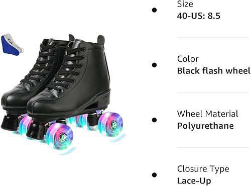 Miniatura 6 de jessie Patines de doble fila para mujer, patines ajustables para exteriores e interiores, patines ajustables para mujeres, hombres, niños y niñas