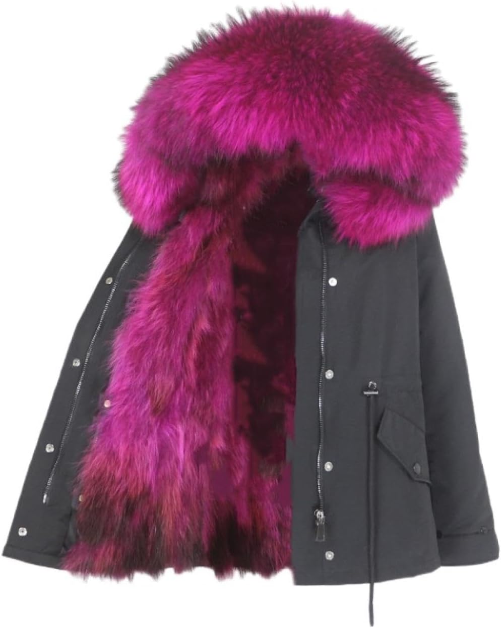 さらさら◎/総丈76 染め/カラーフォックス ラベンダーファーコート