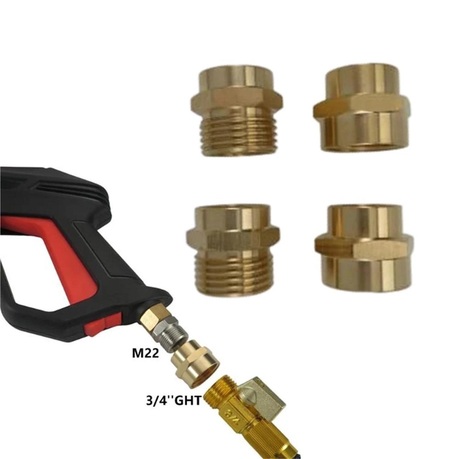 Raccord Tuyau D'Arrosage Laiton Adaptateur de tuyau en laiton robuste