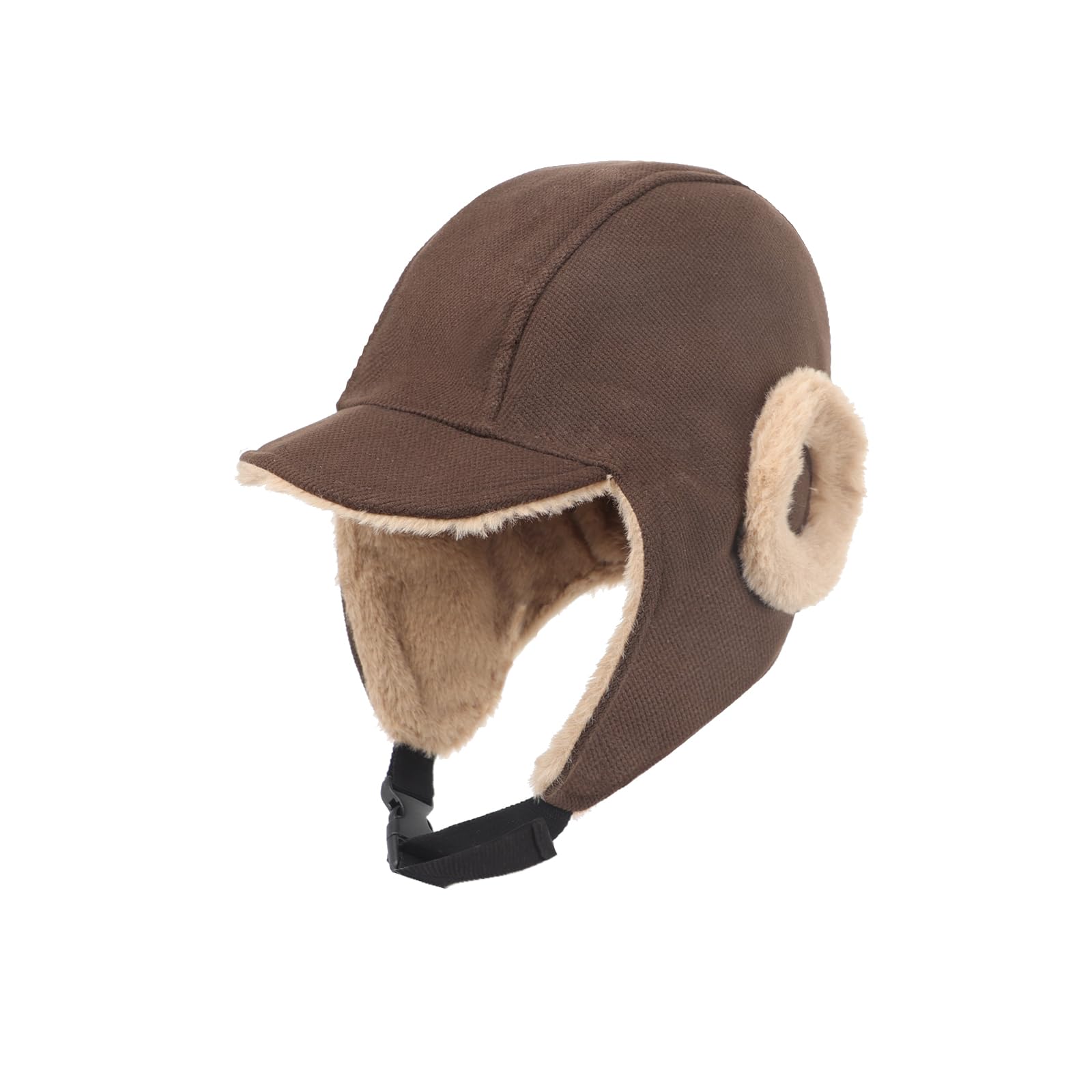 Winter Trapper Hat for Men Women Snow Windproof Faux Fur Warm Cap Skiing Cycling Cold Weather Hats with Ear Flaps