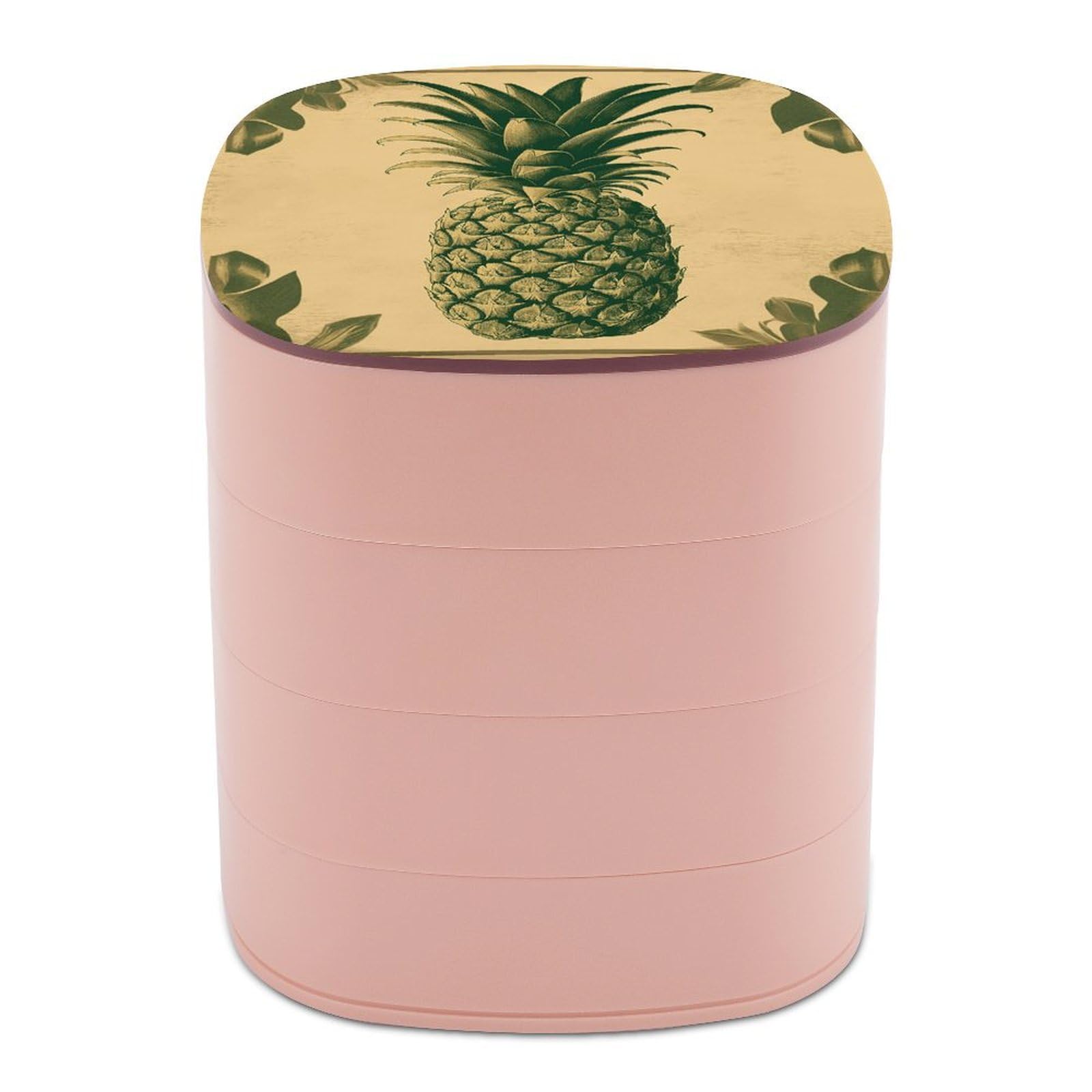 Organiseur bijoux vintage ananas : le cadeau idéal avec couvercle