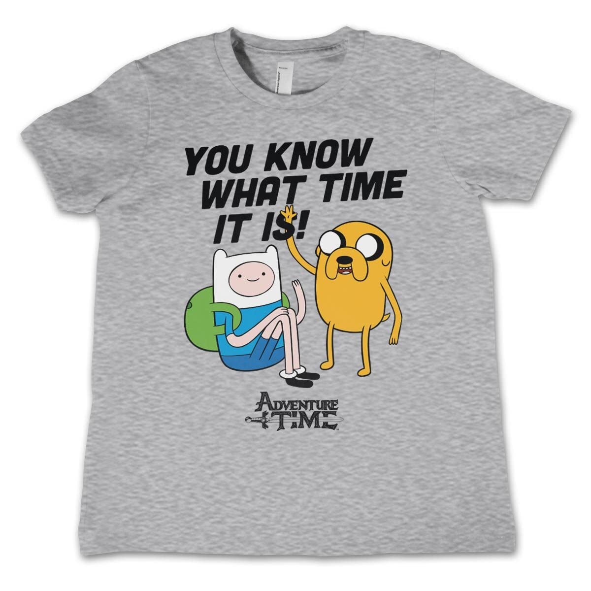Adventure Time Officially Licensed It's Kids T-Shirt (Heather Grey), 12 Years