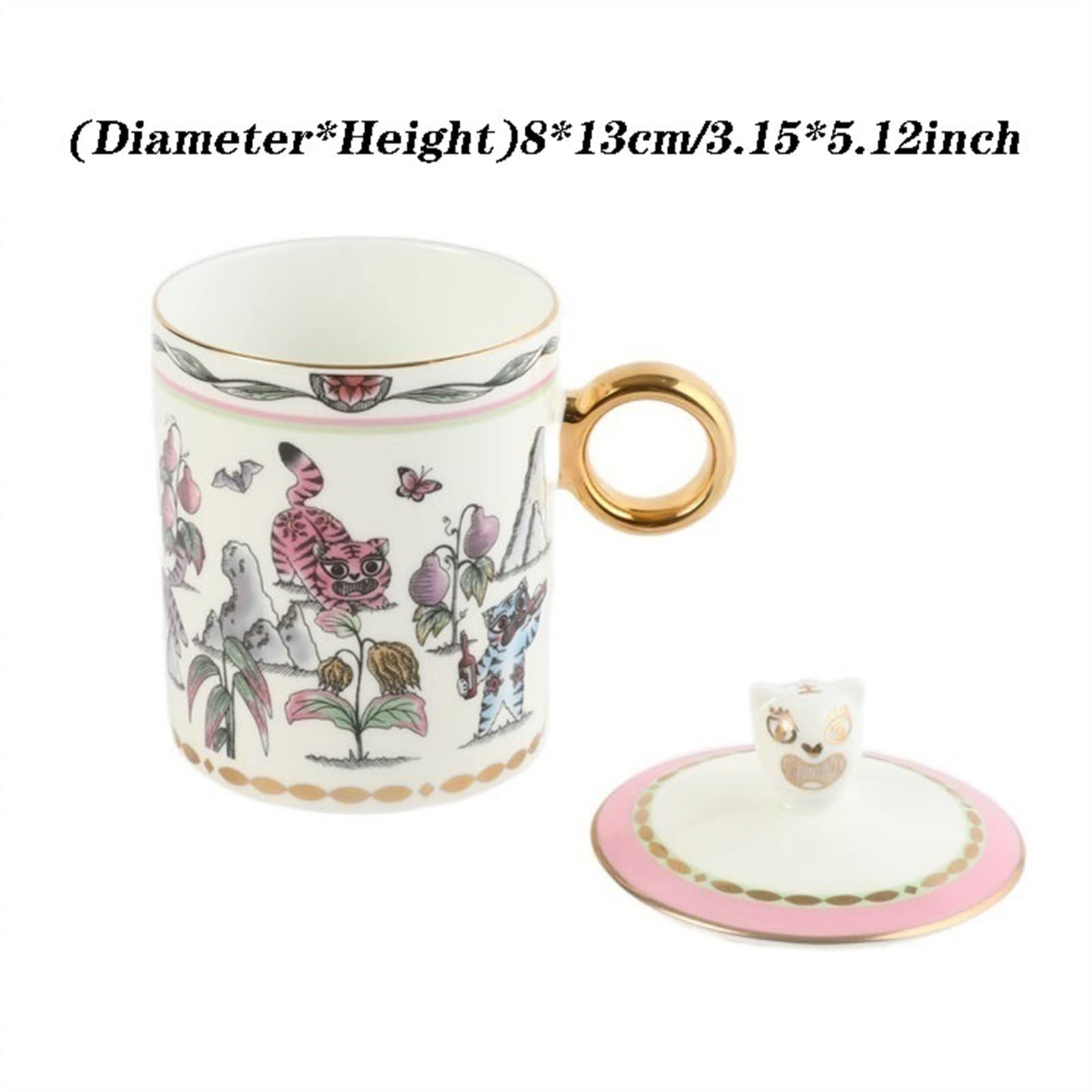 Kubki do kawy 360 ml uroczy i zabawny mały tygrys wzór kubek porcelana kostna filiżanka do kawy kubek do mleka filiżanka do herbaty prezent dla przyjaciół zestaw kubków