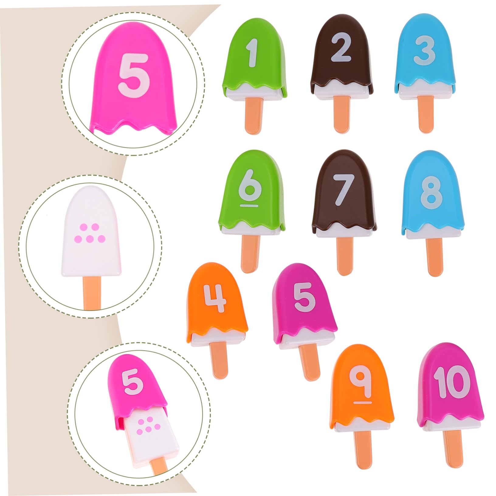 Gioco Numerico a Bastoncino, Set 1 in Plastica per Bambini | Riconoscimento dei Numeri, Attività di Gioco per Festa, Esercizio Manuale e Apprendimento Aritmetico di Base Colore Casuale