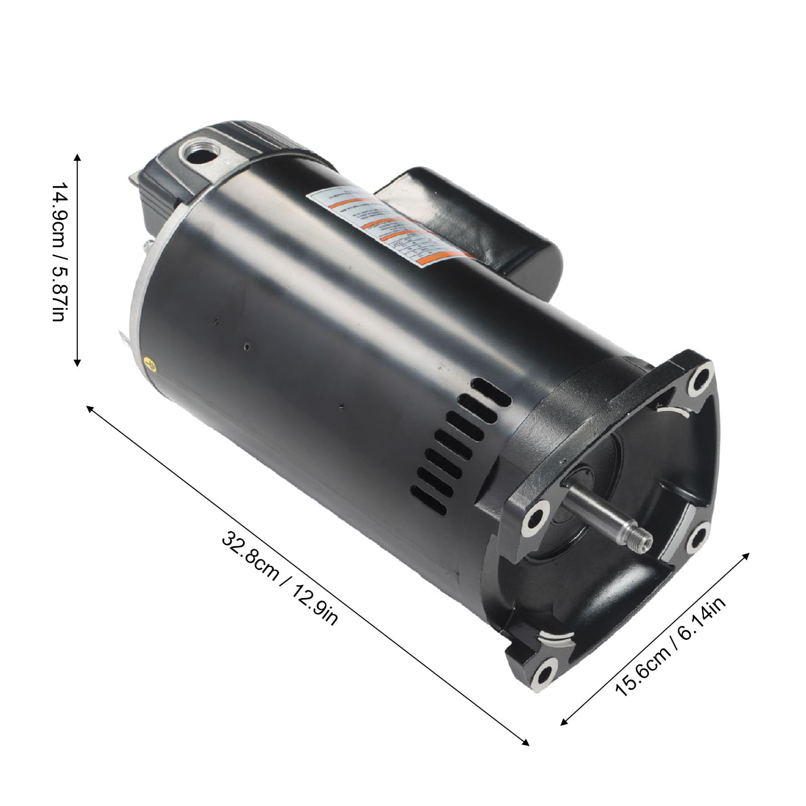 Motor de Bomba de Piscina de 2 de Potencia Completa, Fuerte Motor de Brida Cuadrada 56Y con Protección contra Sobrecarga Térmica para Piscina