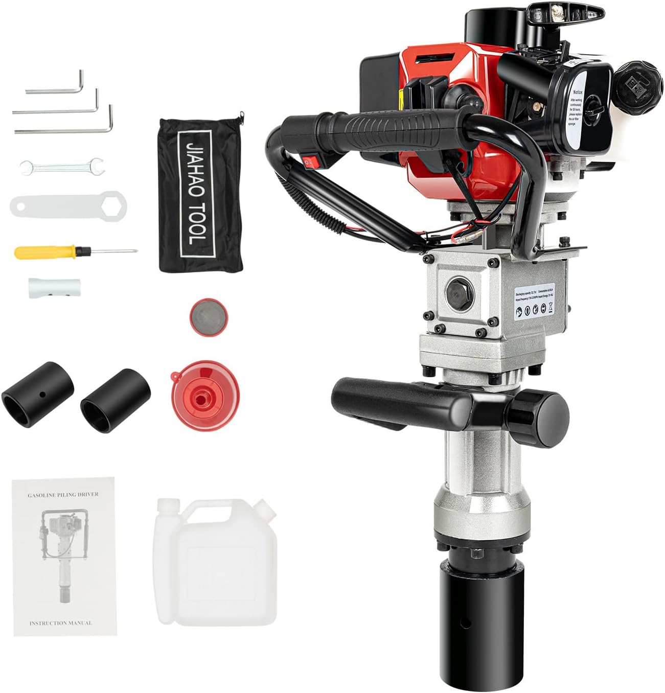 Gas T Post Driver 2 Stroke 32.7CC Pile Driver Hammer Gas Powered Fence