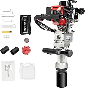 52CC Gas Powered T Post Driver 2 Stroke Pile Driver Hammer