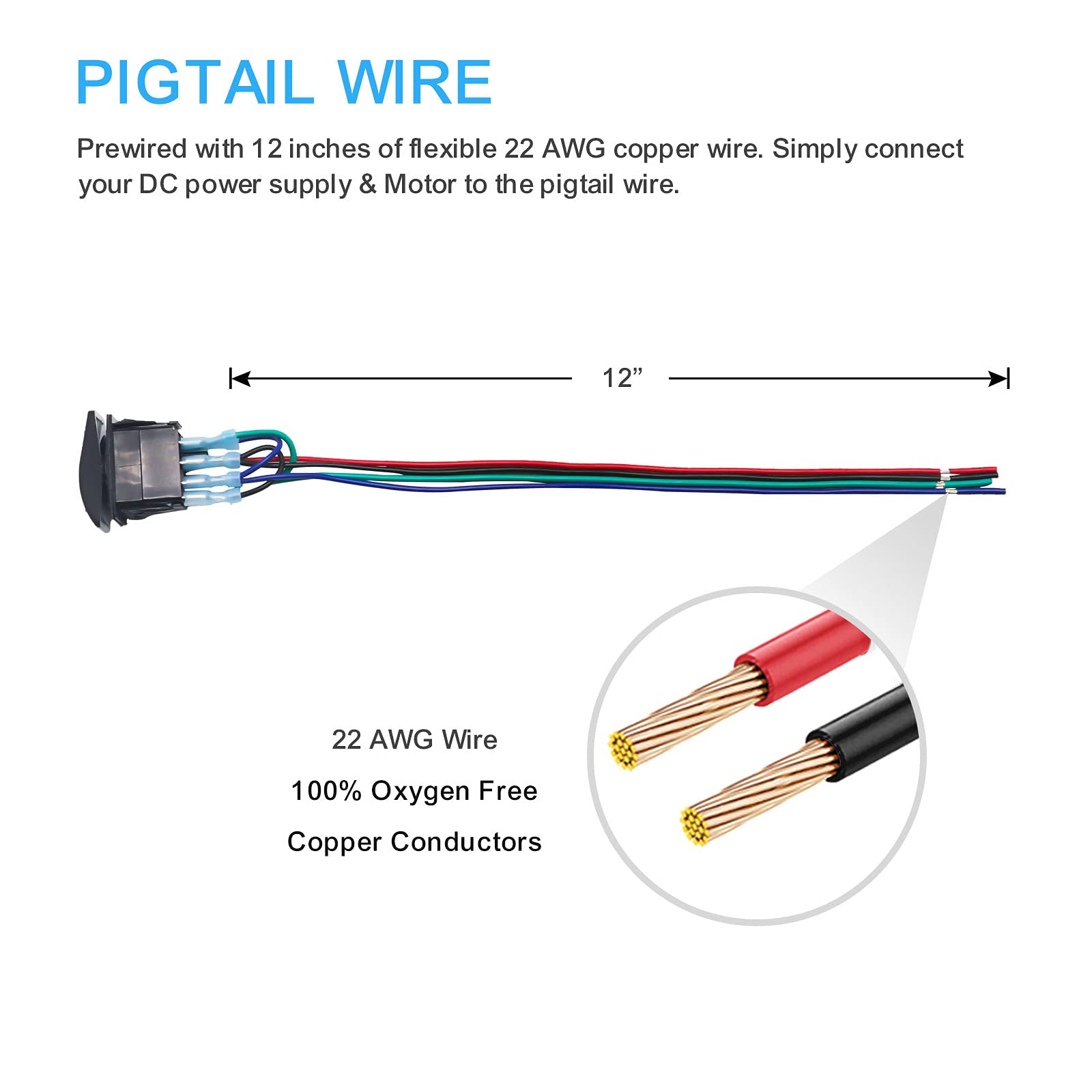Amazon.com: Recoil LAS2 DPDT 20A 12V DC Motor Polarity Reversing Momentary  Rocker Switch with Pigtail Wire Actuator Up/Down Blue LED with Aluminum  Plate Adaptor and Carling Switch Adaptor for New Polaris Cutout :