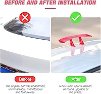 Vista 3 de 3 piezas de mini alerón para coche, alerón de cola universal de 6.7 pulgadas, textura de fibra de carbono mini, decoración genial, accesorios