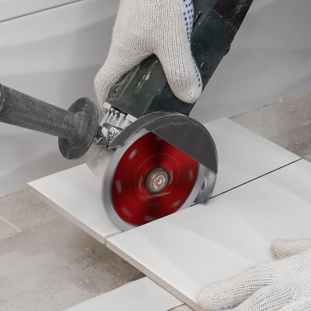 Flintronic Disco Diamante 115 mm, Disco Diamante Porcelanico Extrafino, disco de corte de diamante universal para corte de porcelánico, cerámica, granito y mármol tanto en seco como en húmedo