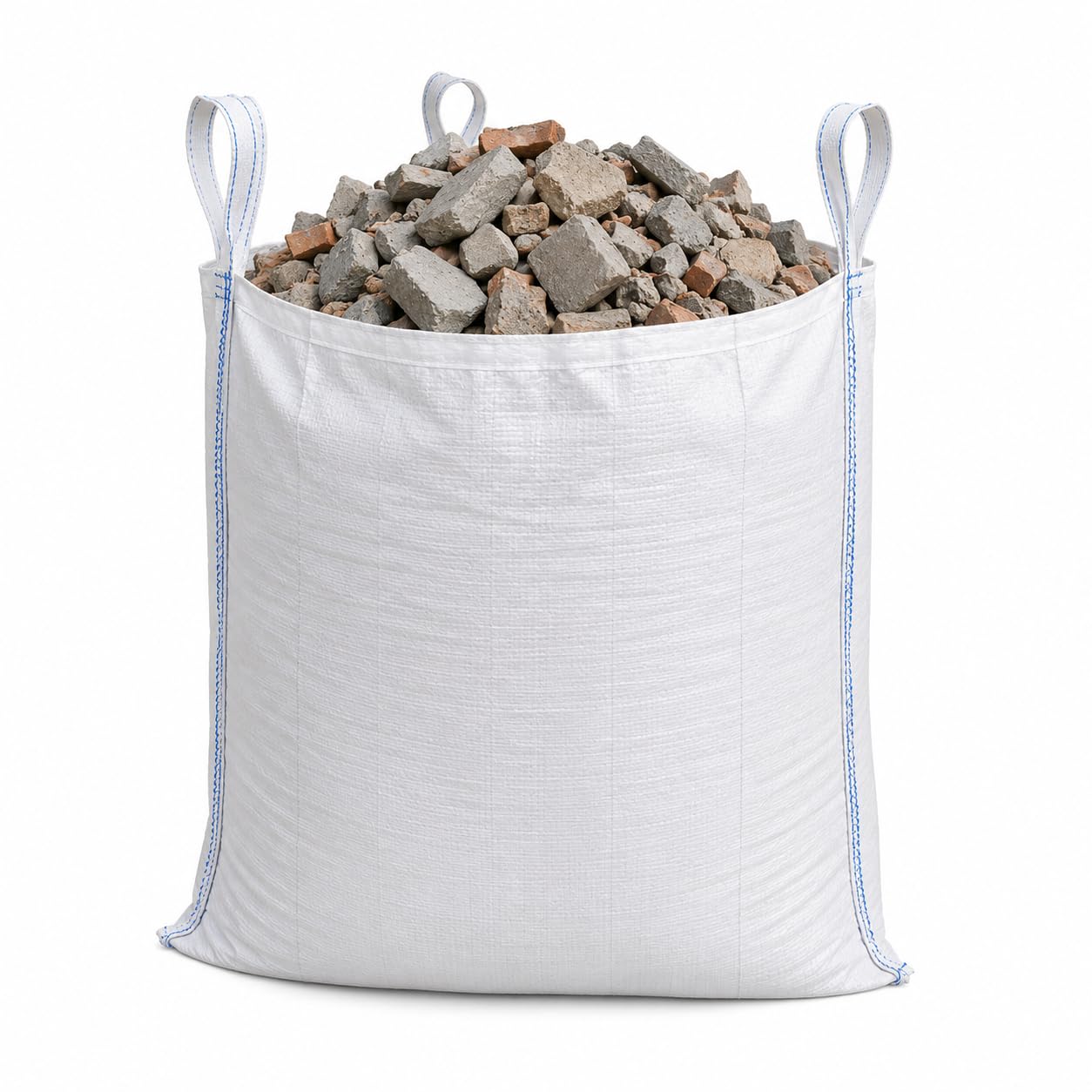 Bolsa Big Bag de polipropileno con fondo cerrado, 90 x 90 x 120 cm, capacidad para 1500 kg, saco industrial para escombros, arena, madera, pellets, materiales de construcción LEMAG SRL