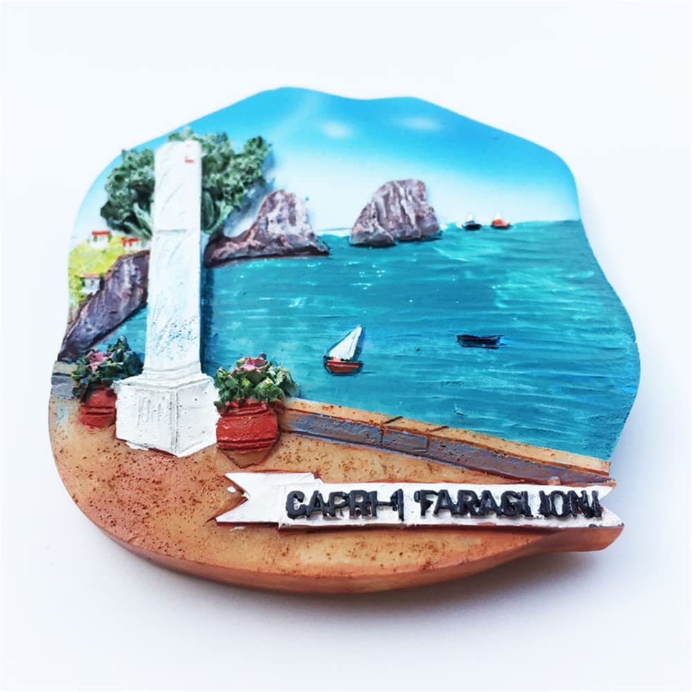 Aimant De Frigo Vintage - Capri, Italie - Céramique - Années 90
