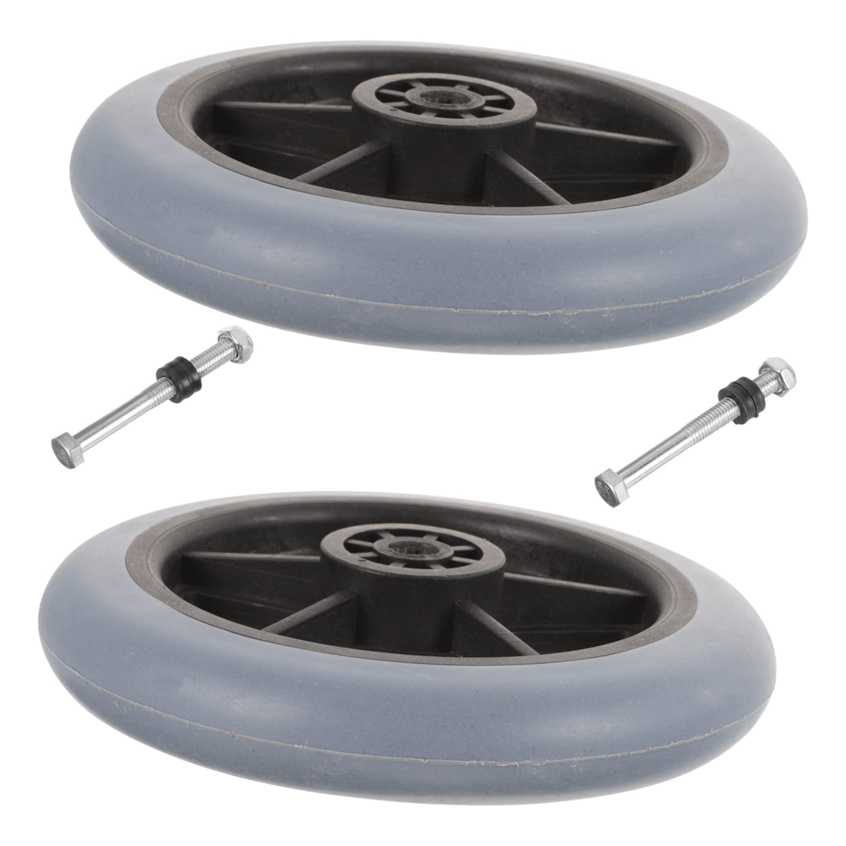 KOMBIUDA 2Pcs Front Wheelchair Wheels Flexible Caster Wheels for Wheelchair Replacement Convenient Accessories for Mobility Scooters and Walkers